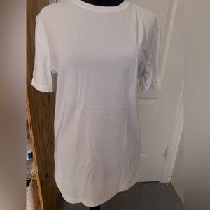 White Crew Neck T-Shirt#934